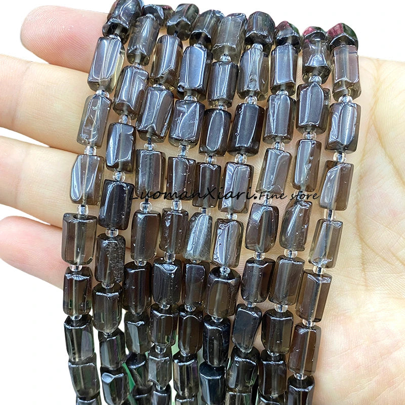 8x12mm Naturstein Grüner Malachit Unregelmäßiger Zylinder Lose Distanzperlen für Schmuckherstellung Diy Armband Charms Zubehör