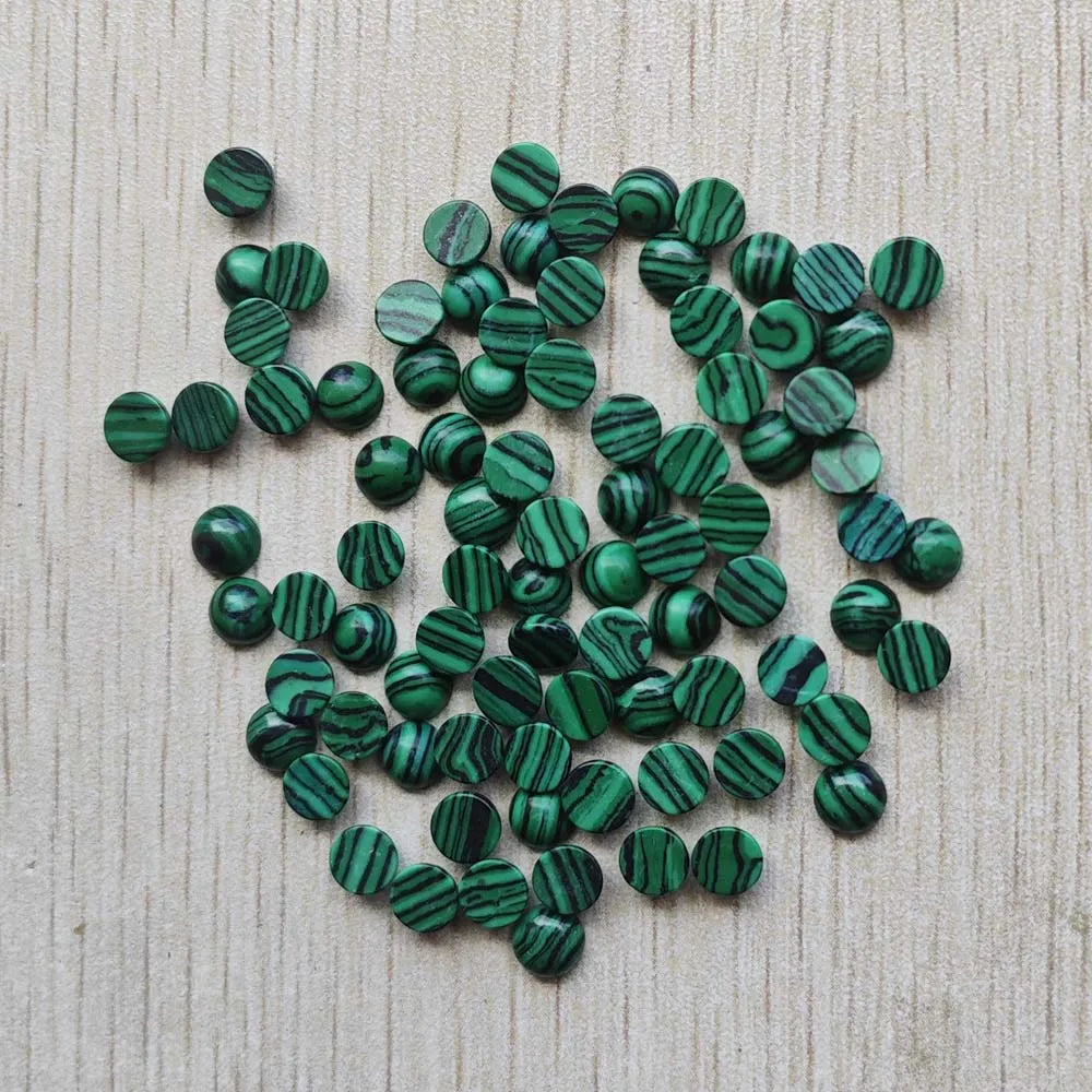Großhandel 100 Stück Mode gute Qualität Naturstein runde Cab Cabochon Perlen 6mm für Schmuck Zubehör Herstellung