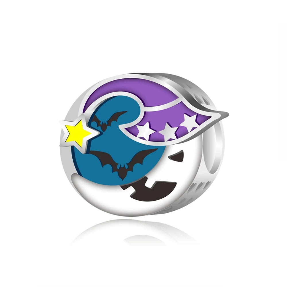 Geheimnisvoller Charm-Anhänger aus 925er-Sterlingsilber mit Hexen- und Tarotkarten-Spielkarten, passend für DIY-Armbänder, Halsketten, die als Glücksgeschenk wünscht