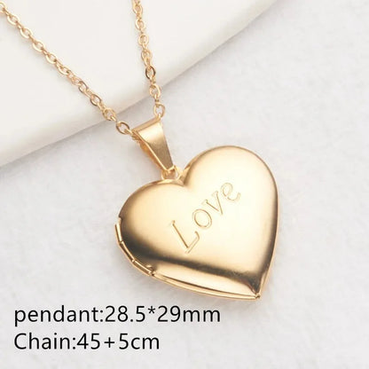 Vintage Edelstahl Offenes Herz Anhänger Halskette Für Frauen Und Mädchen Schmuck Zubehör Geschenk