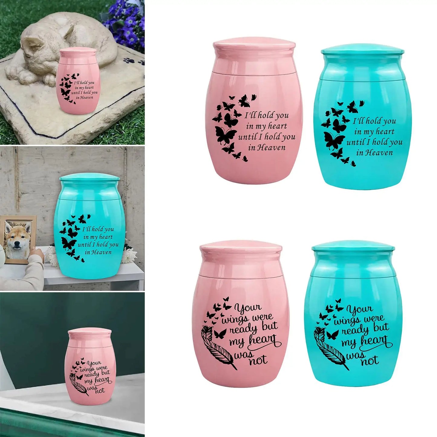 Gedenkurnen für Haustiere, Andenken, Urnen, endgültiger, beruhigender Ruheplatz, Aufbewahrungsglas für Haustiere, Souvenir für Hunde, Katzen, Welpen, Kaninchen, Kätzchen