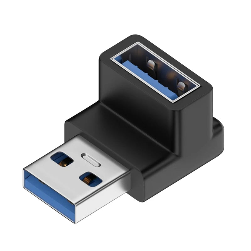 90 Grad USB 3.0 Stecker auf Buchse rechtwinkliger Verlängerungsadapter USB-Upward-Winkeladapter 10 Gbit/s für Laptop-PC-Anschluss Konvertieren