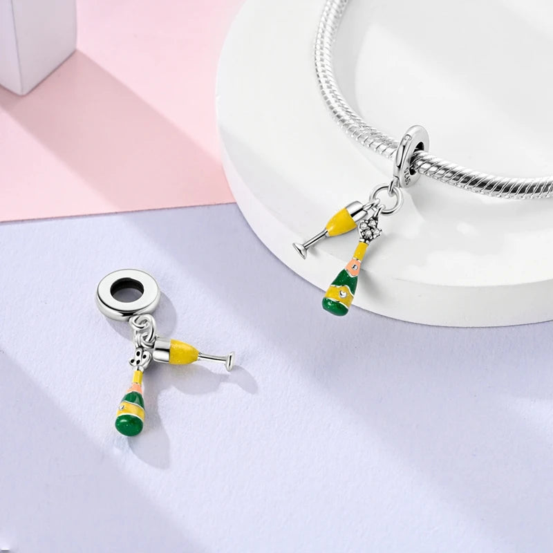 925 Sterling Silber Mond Schmetterling Charms Perlen Kopfhörer Avocado Anhänger Schmuck Fit Original 925 Armband Für Frauen DIY Geschenk