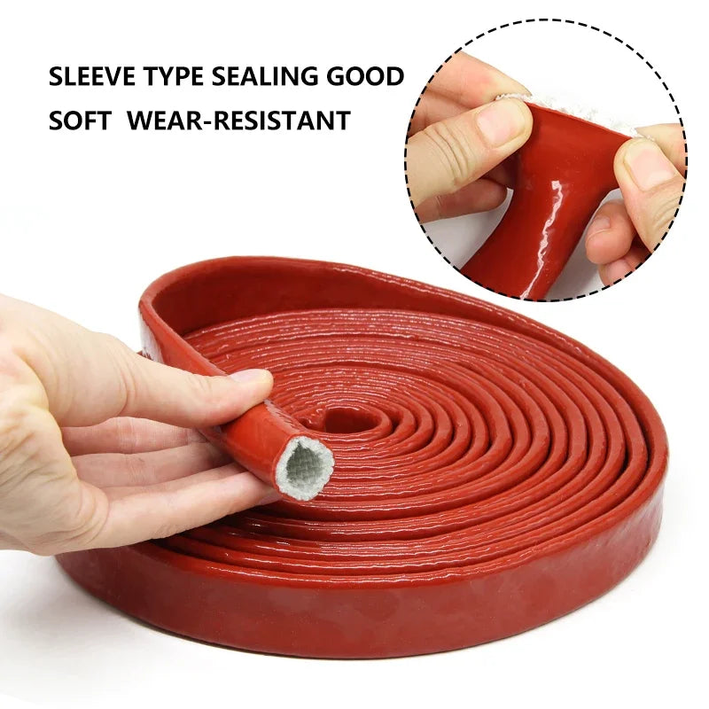 4 mm – 35 mm hochtemperaturbeständiges, feuerhemmendes Gehäuseprohr, Silikon-Fiberglasrohr, verdickte Isolierung, feuerfeste Hülle