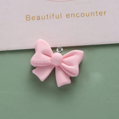 10 Stück süße Schleife Harz Anhänger Macaron Schmetterling Knoten Charms für Schmuckherstellung Zubehör DIY Ohrringe Halskette Schlüsselanhänger