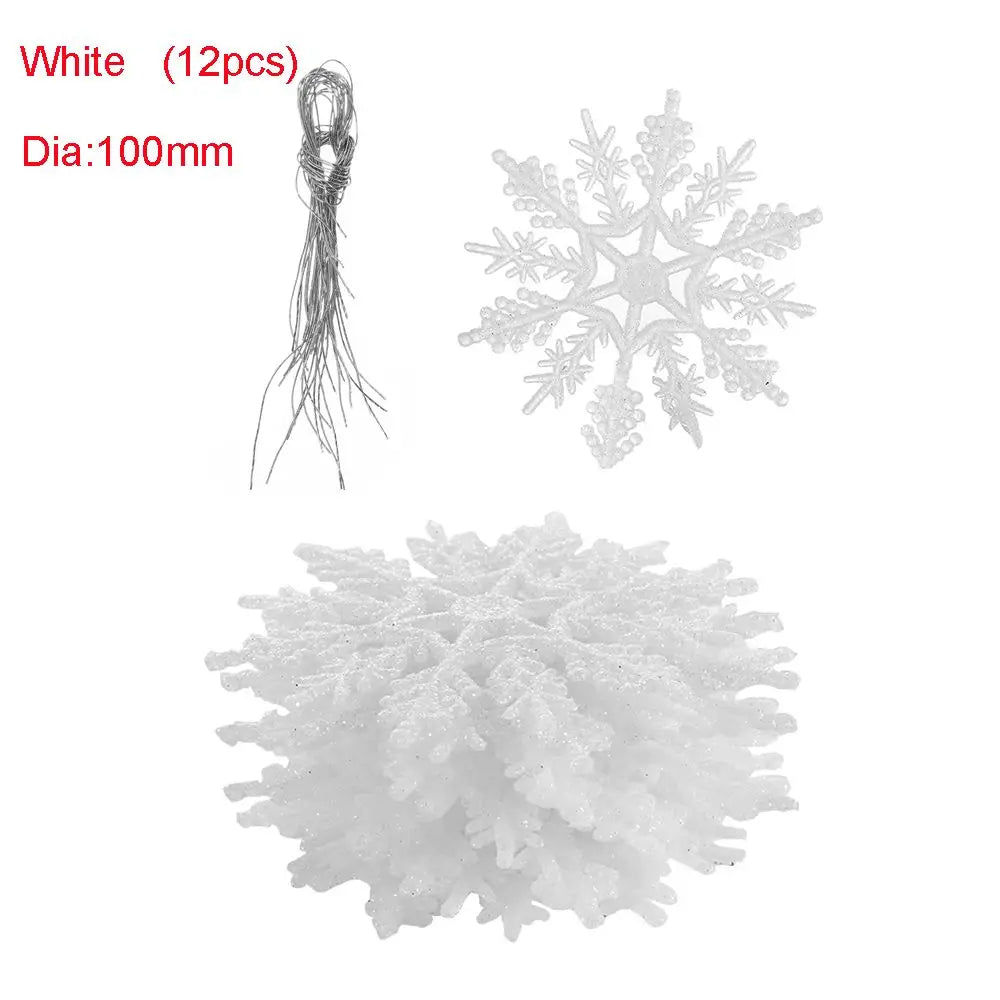 12pcs 7,5 cm Gold pulver Schneeflocke für Weihnachten charmante weiße Weihnachts baum Dekor Weihnachts feier Urlaub Weihnachts schmuck Wohnkultur