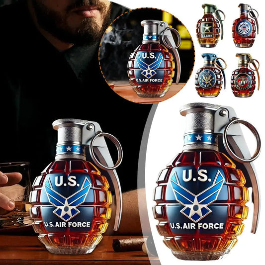 Whiskey-Dekanter-Flasche, Granatform aus Borosilikatglas mit luftdichtem Korken, langlebiges Hausbarzubehör für Scotch/Wein/Schnaps