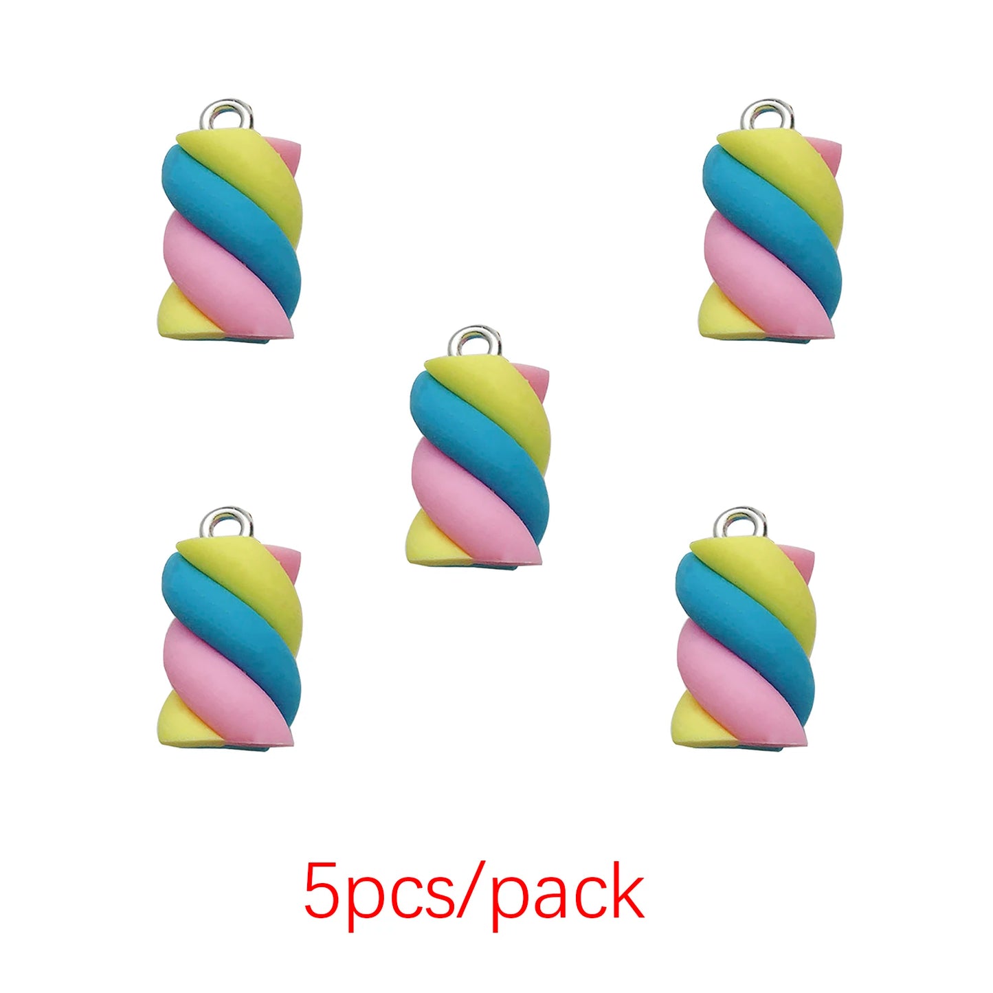 5/10 stücke Bunte Simulation Marshmallow Charms Harz Candy Anhänger für DIY Armbänder Halsketten Ohrringe Schmuck Machen Accessori