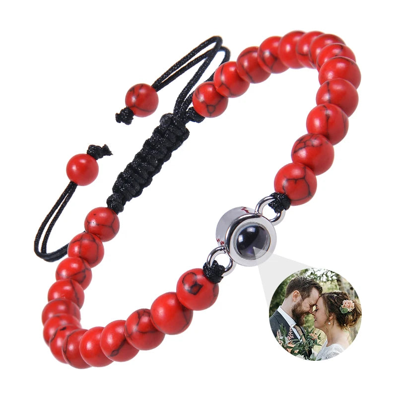 Custom bracelet with picture inside, personalized projection bracelets with photos, picture bracelet, personalized memorial gifts