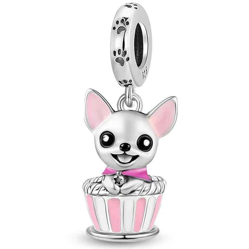 Personalisierter süßer Chamäleon-Charm-Anhänger aus 925er-Sterlingsilber für Armbänder, DIY, hochwertiger, modischer, edler Schmuck für Damen