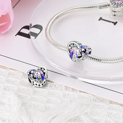 925 Silber Farbe Romantische Retro Herzförmige Blume Wächter Schmetterling Amulett Fit Original Armband DIY Schmuck Geschenk