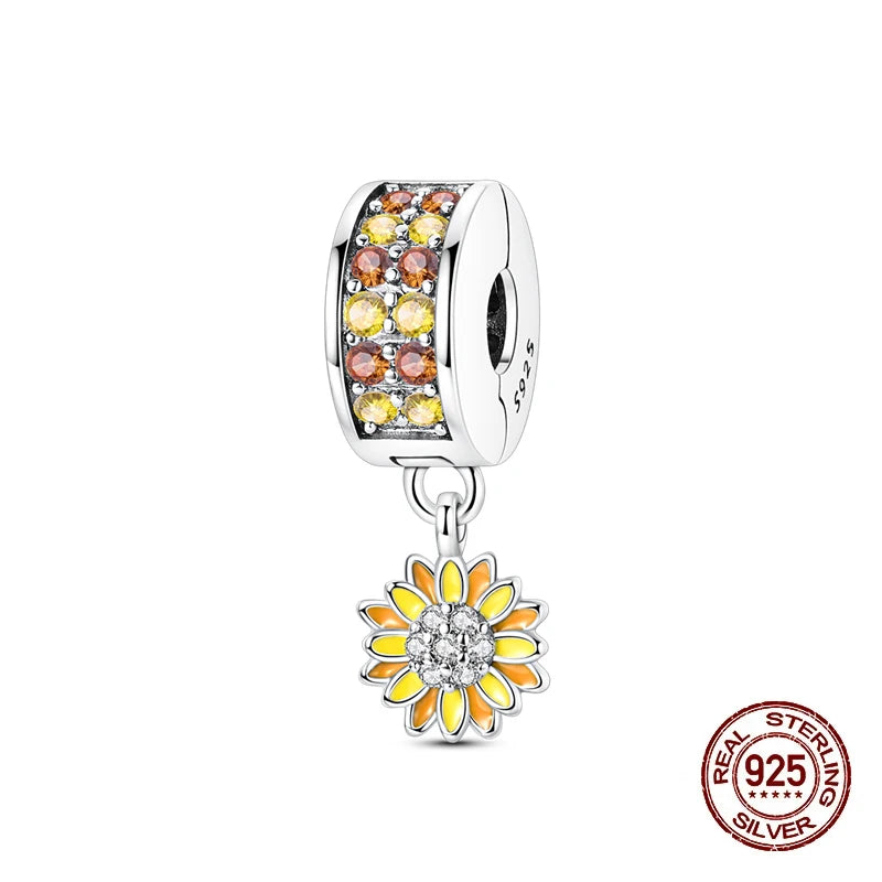 Herbst Neue 925 Sterling Silber Braun Maple Leaf Kürbis Biene Charms Bead Fit 3mm 925 Original Armbänder DIY schmuck Warmes Geschenk