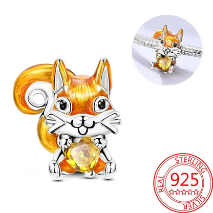 Exquisiter kleiner Affe aus 925er-Sterlingsilber, umarmender roter Herz-Anhänger, passend für Armbänder, Halsketten, Party-Paarung mit handgefertigten Geschenken