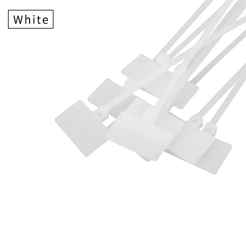 100 stücke einfache Markierung 4*150mm Nylon-Kabelbinder Etiketten Kunststoffs ch laufen markierungen Kabel anhänger selbstsicher nde Kabelbinder