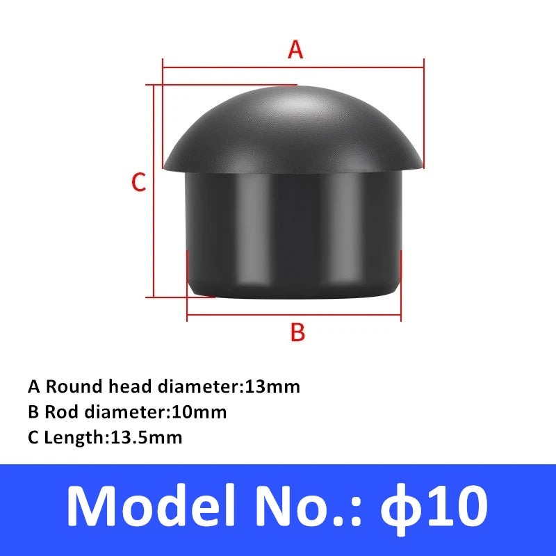 Halbkugelförmiger Plug aus PA66-Nylon, hochwertiger, gewindelfreier Plug, Pilzkopf, staubdicht, wasserdicht