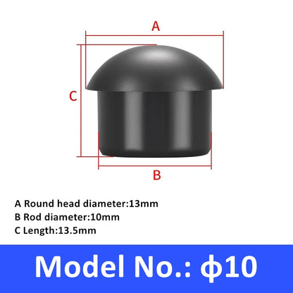 Halbkugelförmiger Plug aus PA66-Nylon, hochwertiger, gewindelfreier Plug, Pilzkopf, staubdicht, wasserdicht