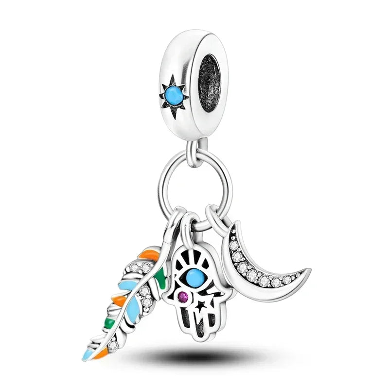 Heißer Verkauf 925 Silber Farbe Evil Eye Charm Dämon Auge Perle Für Original Armband & Armreif DIY Machen Mode Schmuck geschenk