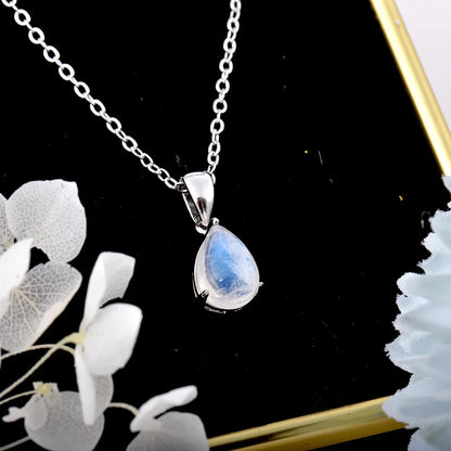 Itsmos Mondstein s925 Sterling Silber Anhänger Halskette Heil geschenke Wasser tropfen Mondstein Schmuck Mutter Geschenke für Frauen