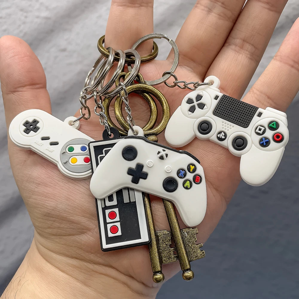 50PCS Schlüsselbund für Jungen Männer Gamepad Schlüsselring Joystick Game Controller Schlüssel Zubehör fit Handtasche Schlüssel Anhänger Freunde Schlüssel geschenke