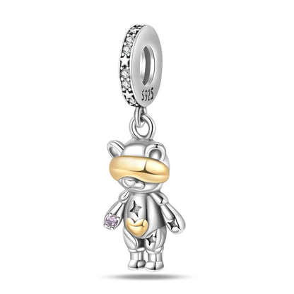 Heißer Verkauf 925er Sterlingsilber Raumschiff-Perlen und Kosmonauten-Anhänger, passend für exquisite Armbänder, schöne Schmuck-Accessoires, Geschenke