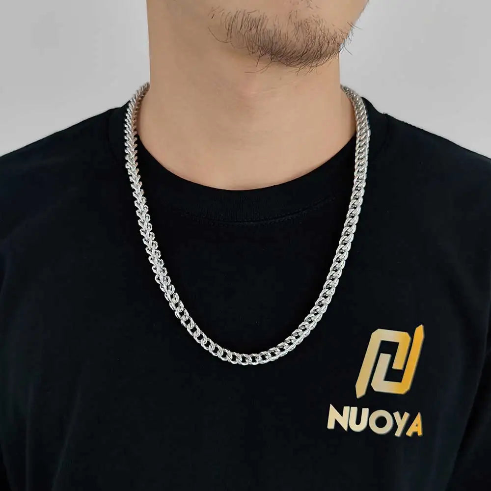 Hip Hop Schmuck pvd plattiert Herren 6mm Edelstahl Franco Seil Kette Halskette 16-26 "für Männer Frauen Geschenk
