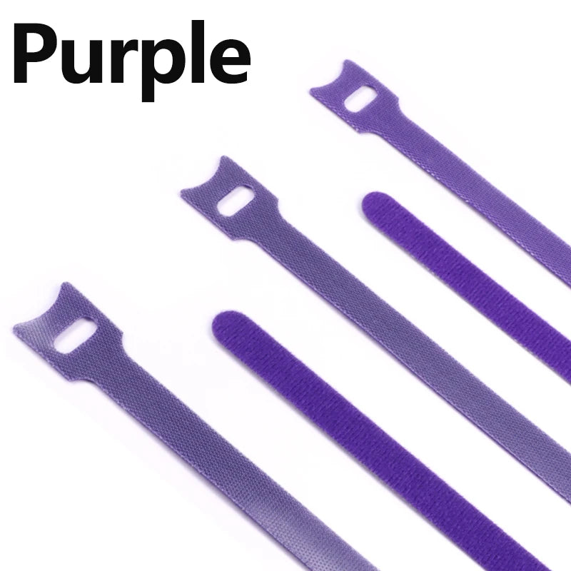 100 Stück wiederverwendbare Schlaufenbinder, Kabelbinder, 150/200/250/300 mm, Mauskabelmanagement, kein Kleber, selbstklebende Bänder, Nylon-Kabel-Organizer