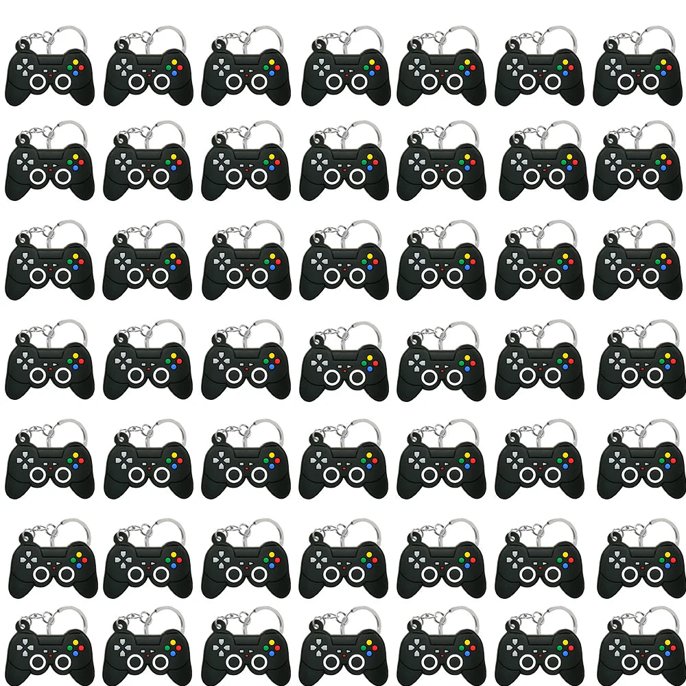 50PCS Schlüsselbund für Jungen Männer Gamepad Schlüsselring Joystick Game Controller Schlüssel Zubehör fit Handtasche Schlüssel Anhänger Freunde Schlüssel geschenke