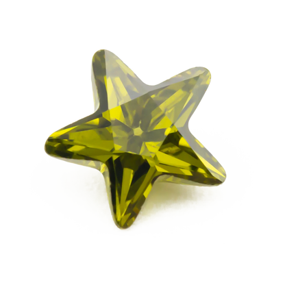 Größe 3x3mm ~ 10x10mm 5A Zirkon Sternform Verschiedene Farben Zirkonia Stein Lose CZ Synthetischer Edelstein für die Schmuckherstellung
