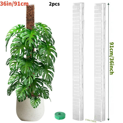 Kunststoff-Moosstange für Pflanzen Monstera, 24 Zoll/36 Zoll/48 Zoll Pflanzenstangen für Kletterpflanzen, Unterstützung für Zimmerpflanzen, Gartenwachstumspfahl