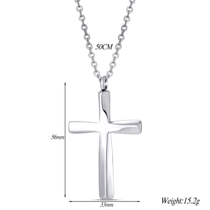 Edelstahl minimalistischen Stil Twist Kreuz Urne Anhänger Halskette Feuerbestattung Memorial Schmuck für Frauen Männer Familie Andenken Geschenk