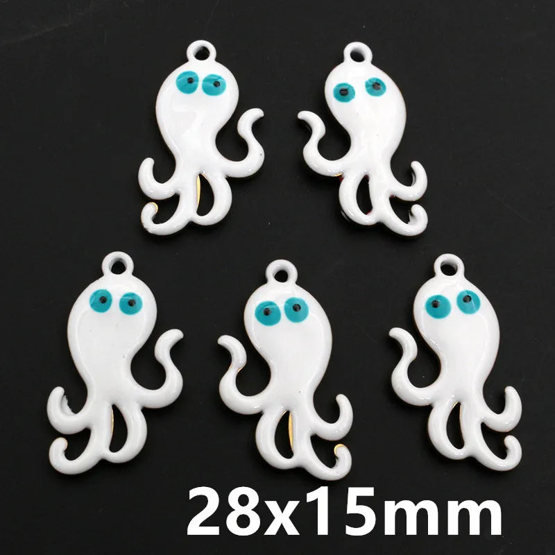 10 Stück 2 Größen Edelstahl Seestern Charms Anhänger Emaille DIY Schmuck Herstellung Zubehör Zubehör Zubehör Armband Halskette Ohrringe