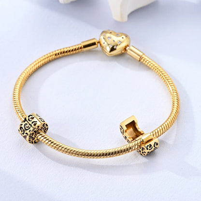 Dangle Charms 925 Sterling Silber Original Gold Charms Perlen Hund Flugzeug Passend für Armband Halskette DIY für Damen Feiner Schmuck