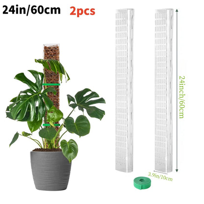 Kunststoff-Moosstange für Pflanzen Monstera, 24 Zoll/36 Zoll/48 Zoll Pflanzenstangen für Kletterpflanzen, Unterstützung für Zimmerpflanzen, Gartenwachstumspfahl