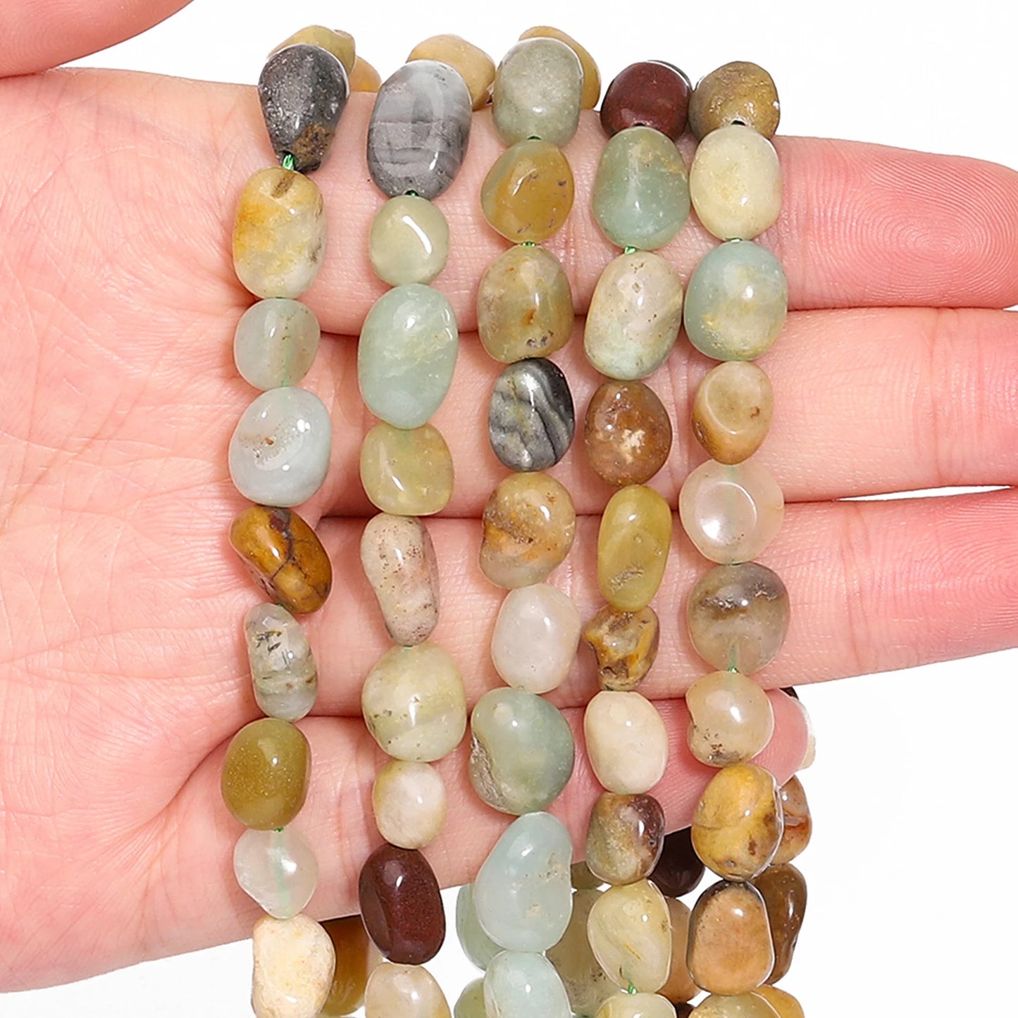 8-10mm unregelmäßige geometrische natürliche Rauchquarz stein DIY lose Perlen für Schmuck herstellung hand gefertigte Armband Accessoires