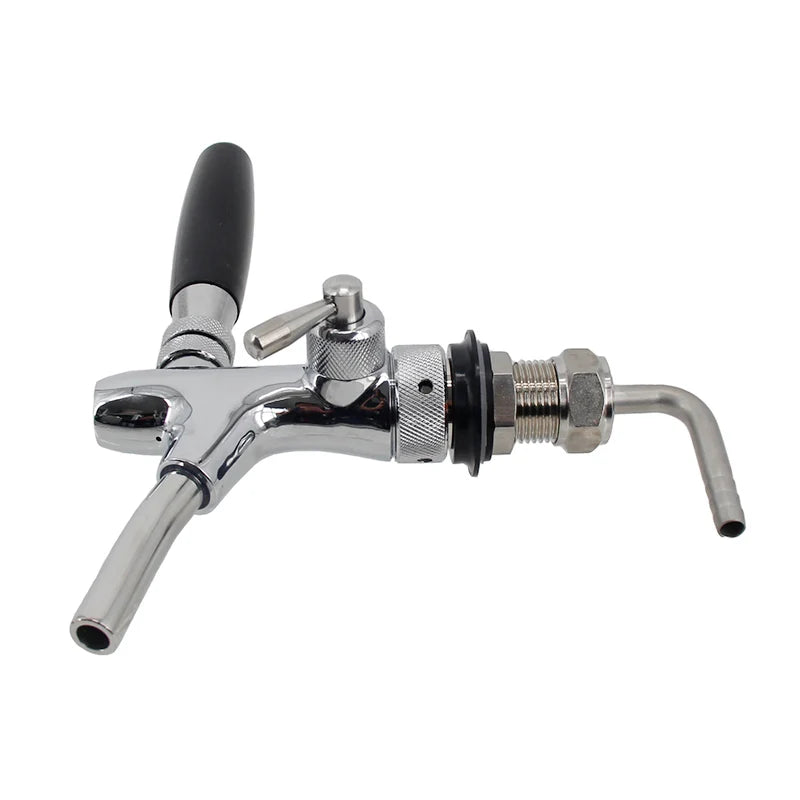 Standard Europäischen Bier Flow Control Wasserhahn mit 50mm Schaft & 8mm Ellenbogen Saitenhalter G5/8 "Einstellbare bier Tap Homebrew Fass Bar