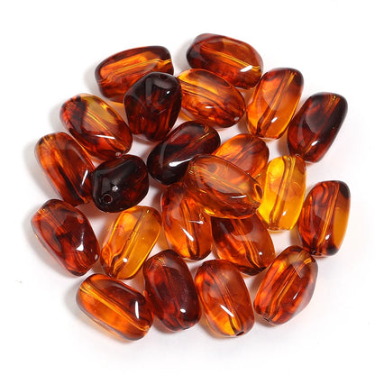 20 Teile/los Unregelmäßige Doppel Farben Acryl Perlen für Schmuck Machen Meteorit form Lose Spacer Perlen DIY Armband Halskette