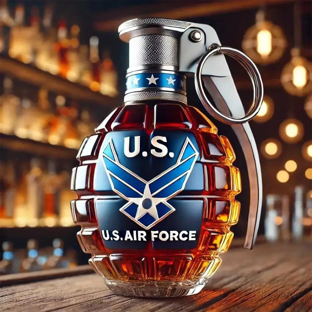 Militärische Hand-Whisky-Flasche mit Gravur, Handform, Whiskyglas für Bar, Büro, Heimdekoration, Wein-Cocktail-Flasche, Statue, Dekoration