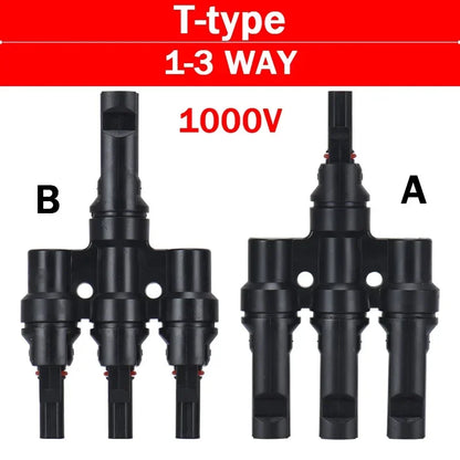 1/5 Sätze Photovoltaik-Solar-PV-Stecker IP67 Y/T Typ 30 A 1000 V 3-7-Wege-Zweig-Kit für PV/MC-Kabel 2,5/4/6 mm2 Batteriemodul