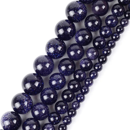 A++ Natürlicher goldener Sandstein und blauer Sandstein und grüner Sandstein, lose Perlen für Schmuckherstellung, Armband, Großhandel, DIY-Zubehör