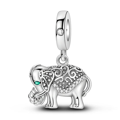 925 Sterling Silber Tier-Serie Charms Perlen Schaf Elefant Tiger Eule Anhänger Passend für Original-Armband DIY Frauen Geschenk