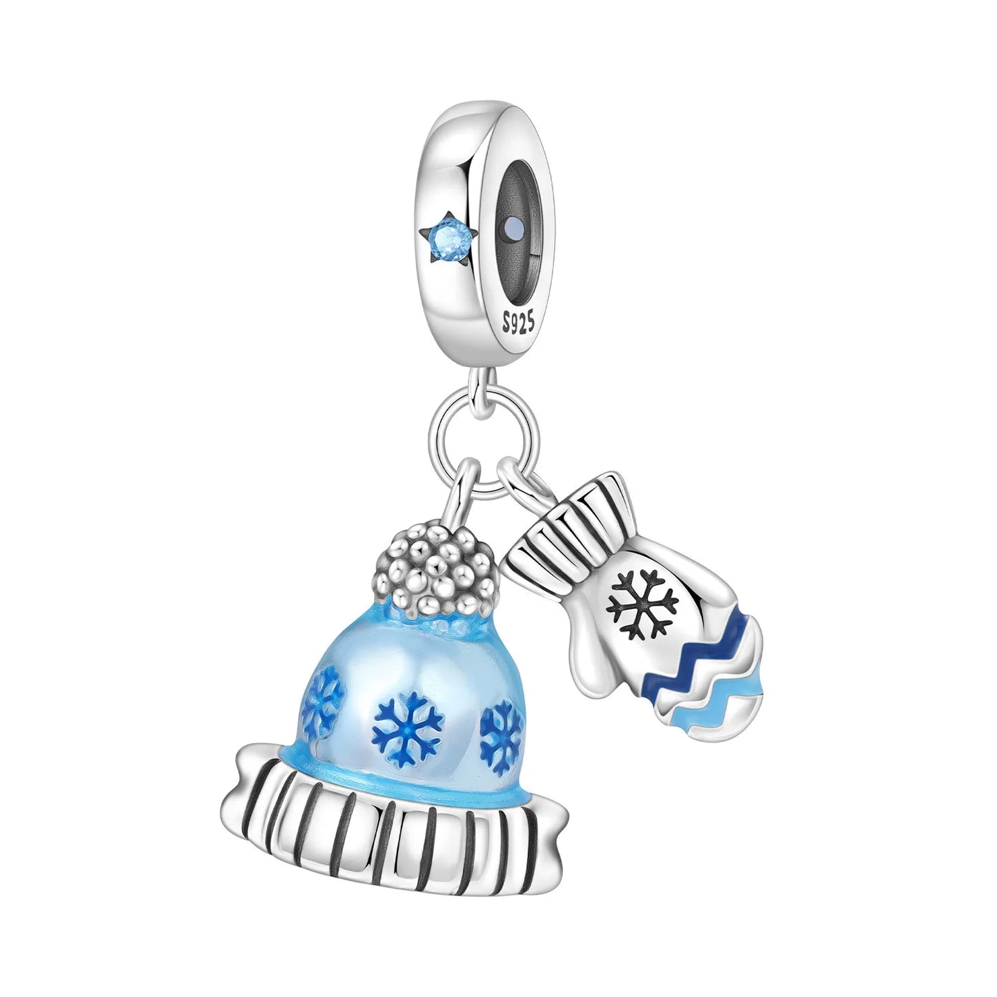 Blue Series Charm-Anhänger aus 925er-Sterlingsilber, Dackel-Feder, Meer, Kokosnussbaum, Stern, Hexe, passend für DIY-Armbänder, Halsketten, Partygeschenke