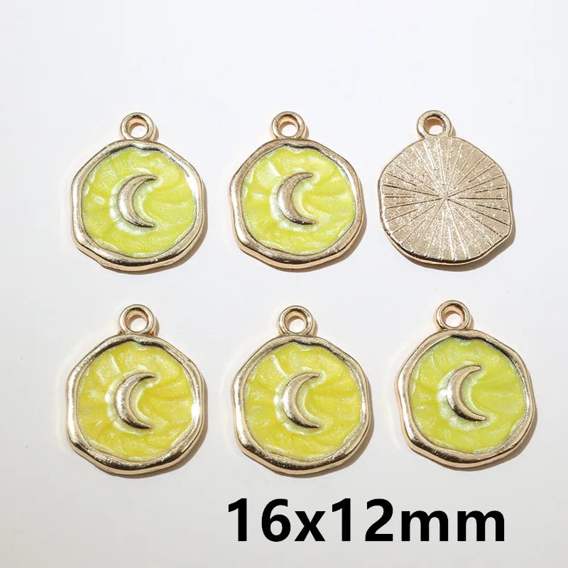 20 Stück Edelstahl Emaille Dolphin Lightning Moon Charms Anhänger für Ohrringe Armband Halskette DIY Schmuck Herstellung Zubehör