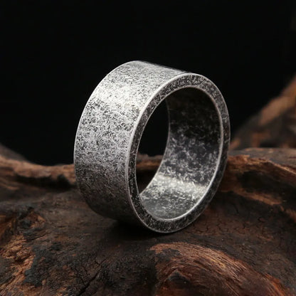 Neue Antike Silber Farbe Einfache Ringe Für Männer Frauen 316L Edelstahl Punk Hip Hop Mode Paar Ring Charme Partei Schmuck