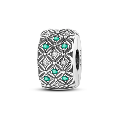 Silberverschluss, 925er-Sterlingsilber, CZ-Pflaster-Clip-Charms, Gänseblümchen-Perlen, Stopper, Sicherheitskette, passend für Original-Armreif, Schmuck-Clip