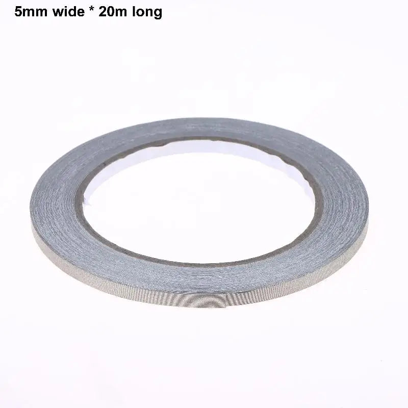 Elektrisches Klebeband, doppelt leitfähiges Gewebeklebeband, 20 m, 5–50 mm Breite, einseitiges Klebeband zur EMI-Abschirmung für Laptops, Mobiltelefone, LCD-Bildschirme