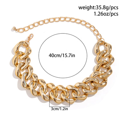 Ingesight. z Punk ccb Schnalle kubanische Kette kurze Halskette für Frauen übertrieben dicke Goldfarbe Kragen Party Schmuck Geschenk