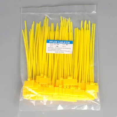 100 Stück Nylon-Krawattenanhänger, selbstsichernde Netzwerkkabel, Reißverschluss, Wickelschlaufe, Drahtbänder, Etikett, 3 x 100 mm, 4 x 150 mm, 4 x 200 mm