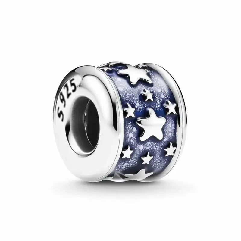 Blaue Serie 925 Sterling Silber Globus Schneeflocke Tanzschuhe Krone Charm Passend für DIY Armband Halskette Elegante Partygeschenke