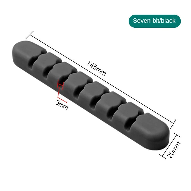 2/1 Stück Desktop-Silikon-Kabel-Organizer, Mehrzweck-Kabelhalter für elastische Kabel zum Bündeln und Befestigen von Kopfhörer-Handy-Ladegeräten