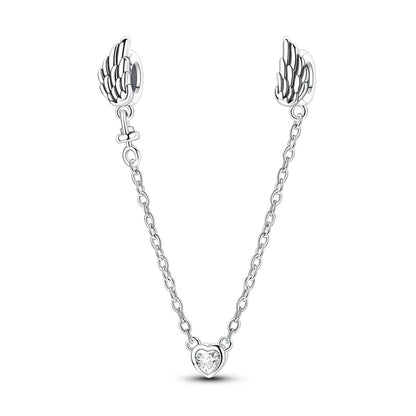 Sicherheitskette Libelle Schmetterling 925er Sterlingsilber Original Marienkäfer Kolibri Charm DIY Schmuckherstellung für Armband Armreif